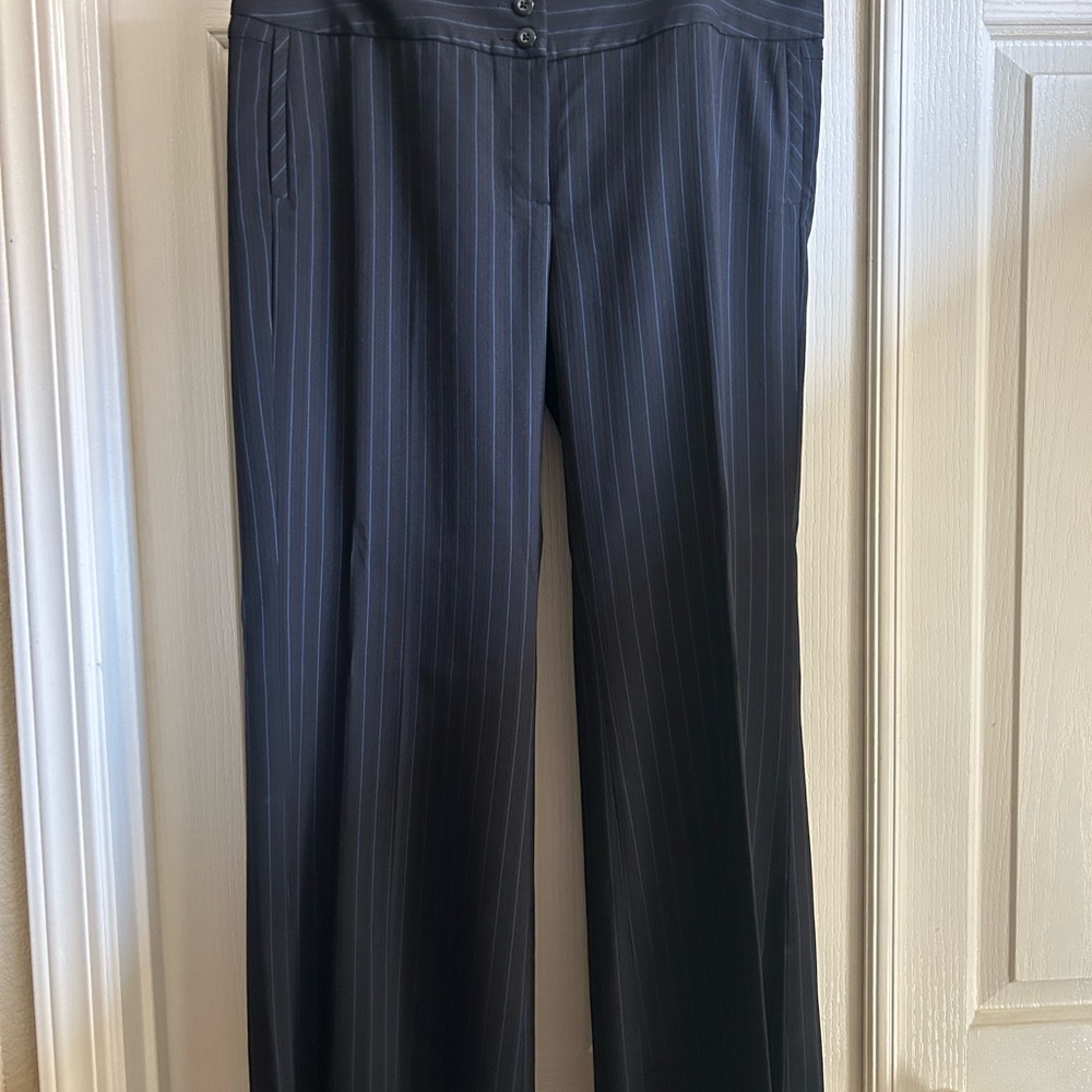 CAbi Charcoal Pinstripe Pants